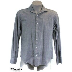 Bonobos Slim Fit Shirt Mens Medium Black Houndstooth Button Up Long Sleeve Sz L